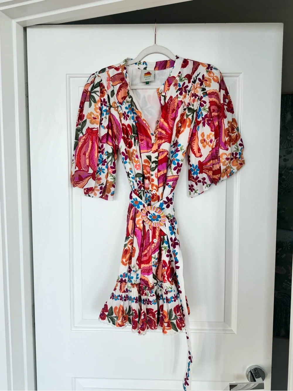 Farm Rio Spring Bananas Mini Dress - Picture 9 of 10